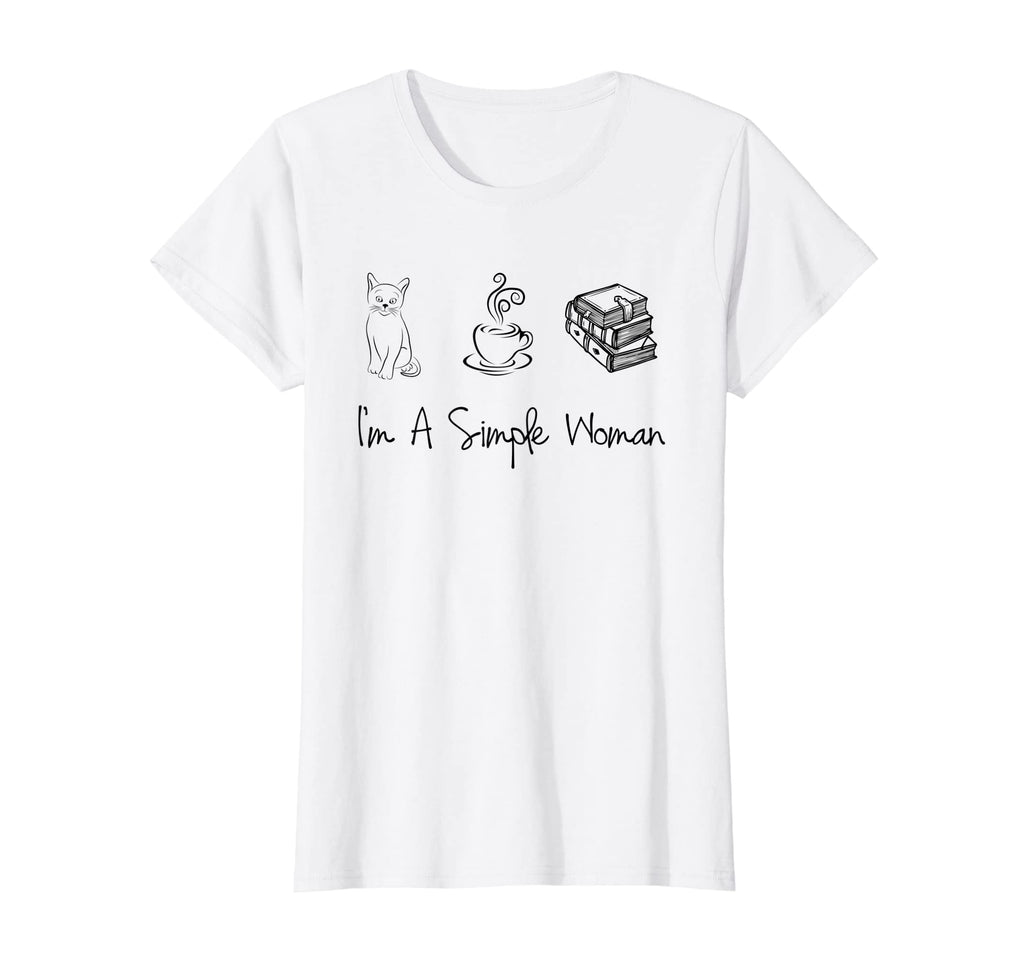 Womens Im Simple Cat Coffee Book T-Shirt - Aesthetic Graphic Men Women - T-Shirt, Sweatshirt, Hoodie
