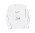 Mindful Meditation Line Art Sweatshirt - Graphic Print Men Women - T-Shirt, Sweatshirt, Hoodie