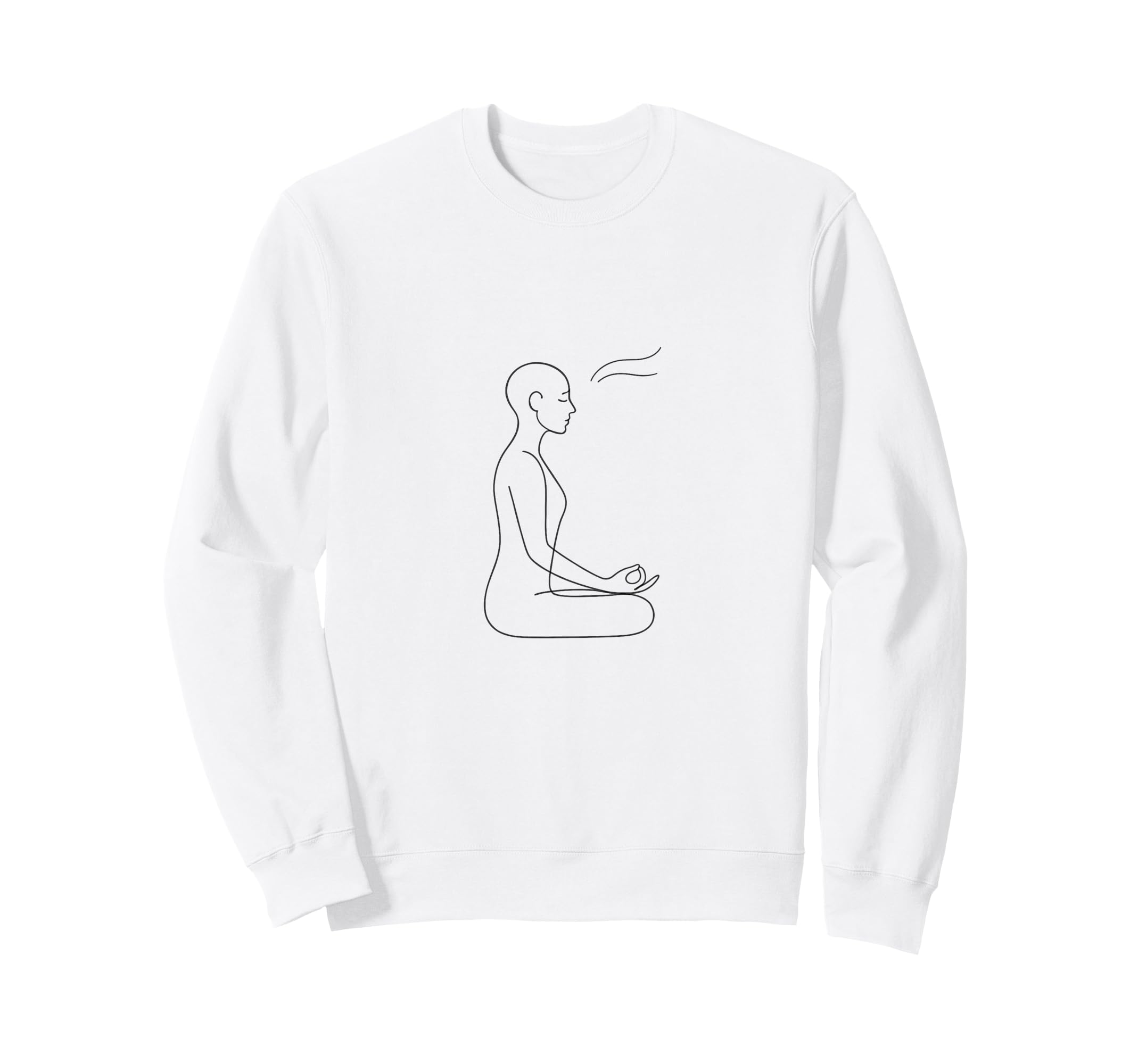 Mindful Meditation Line Art Sweatshirt - Graphic Print Men Women - T-Shirt, Sweatshirt, Hoodie