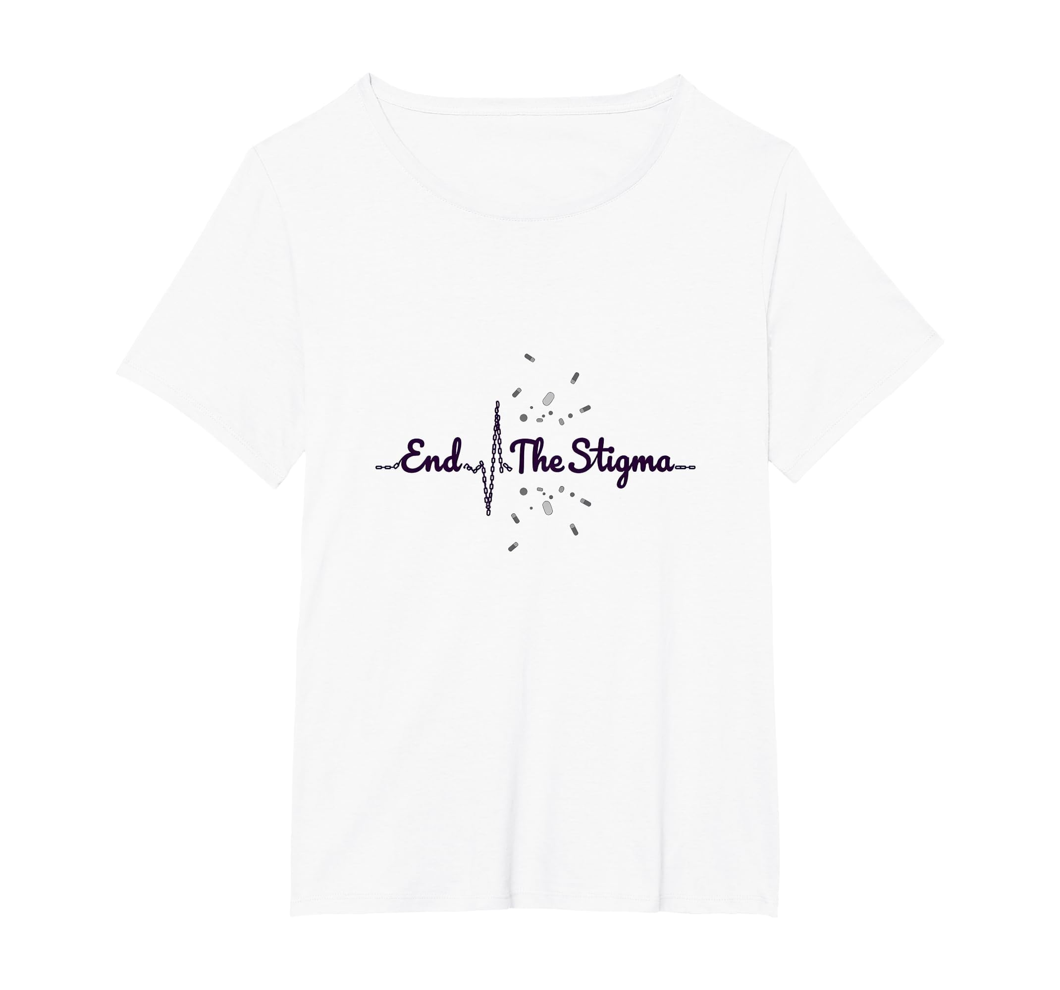 End Stigma Mental Health Awareness T-Shirt - Custom Art Print for Adults - T-Shirt, Sweatshirt, Hoodie
