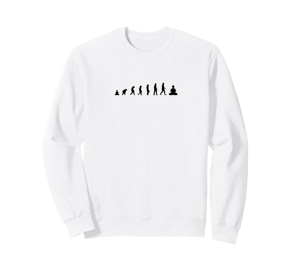 Zen Buddha Evolution Meditation Sweatshirt - Novelty Apparel Men Women - T-Shirt, Sweatshirt, Hoodie