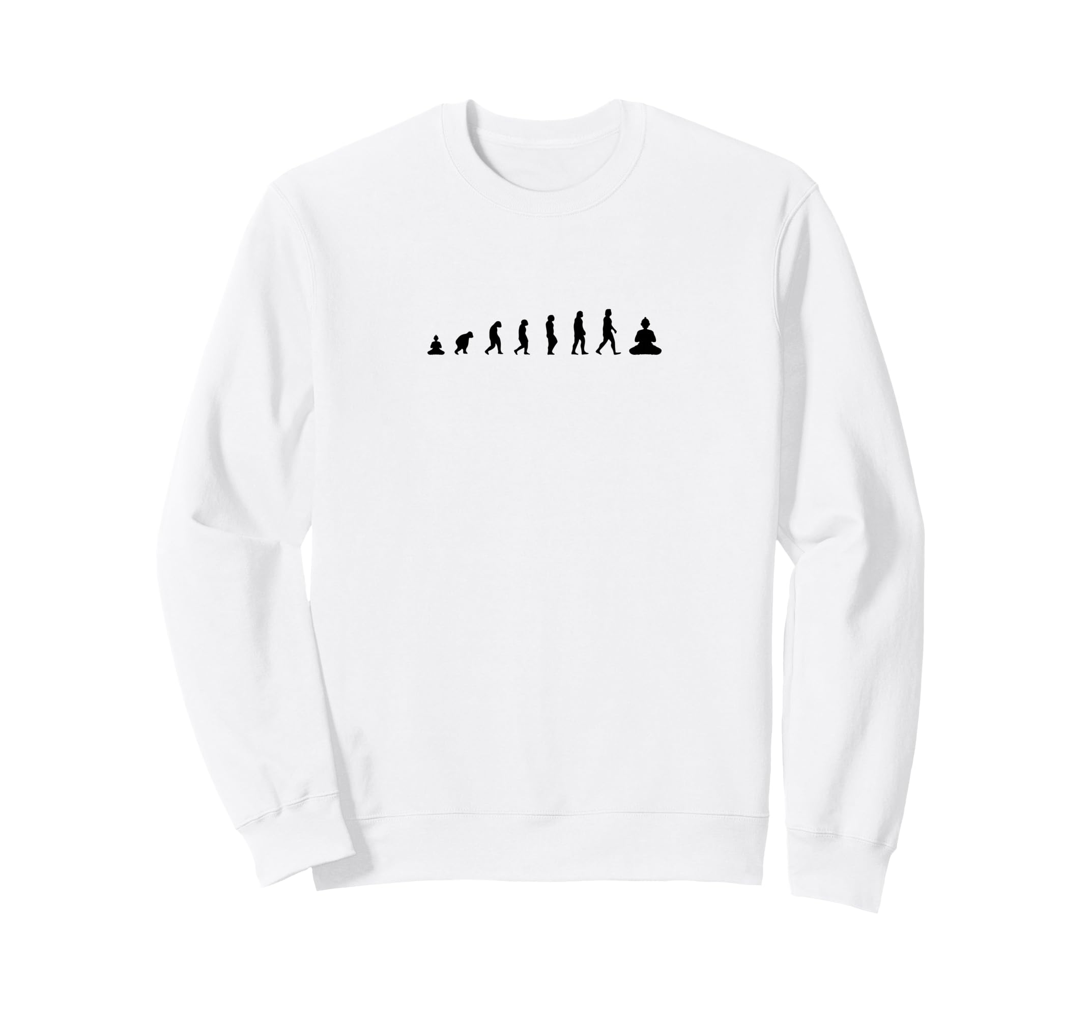 Zen Buddha Evolution Meditation Sweatshirt - Novelty Apparel Men Women - T-Shirt, Sweatshirt, Hoodie