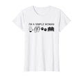 Womens Im Simple I Love Coffee Flip T-Shirt - Custom Art Print Unisex - T-Shirt, Sweatshirt, Hoodie