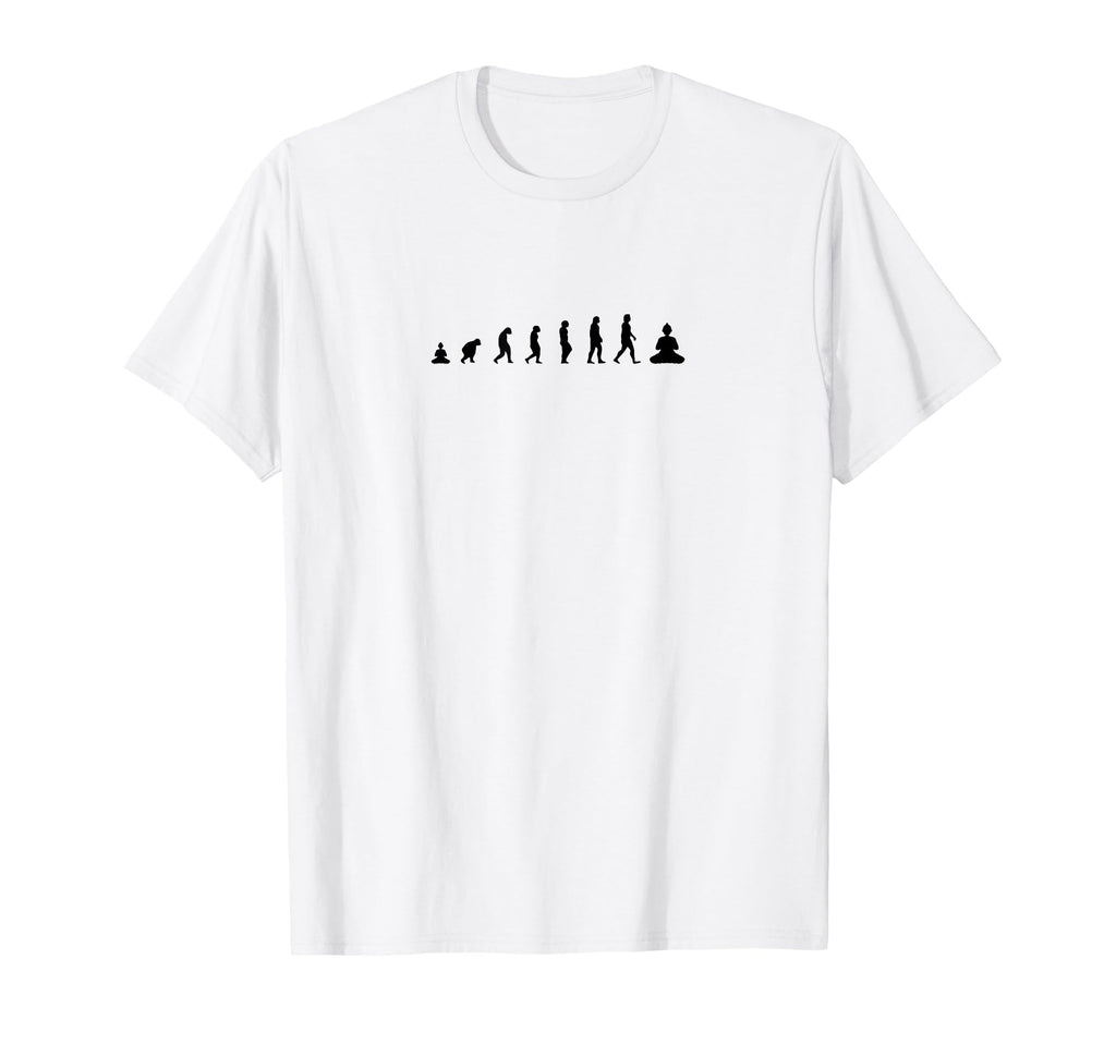 Zen Buddha Evolution Meditation Mindfulness T-Shirt - Graphic Print Unisex - T-Shirt, Sweatshirt, Hoodie