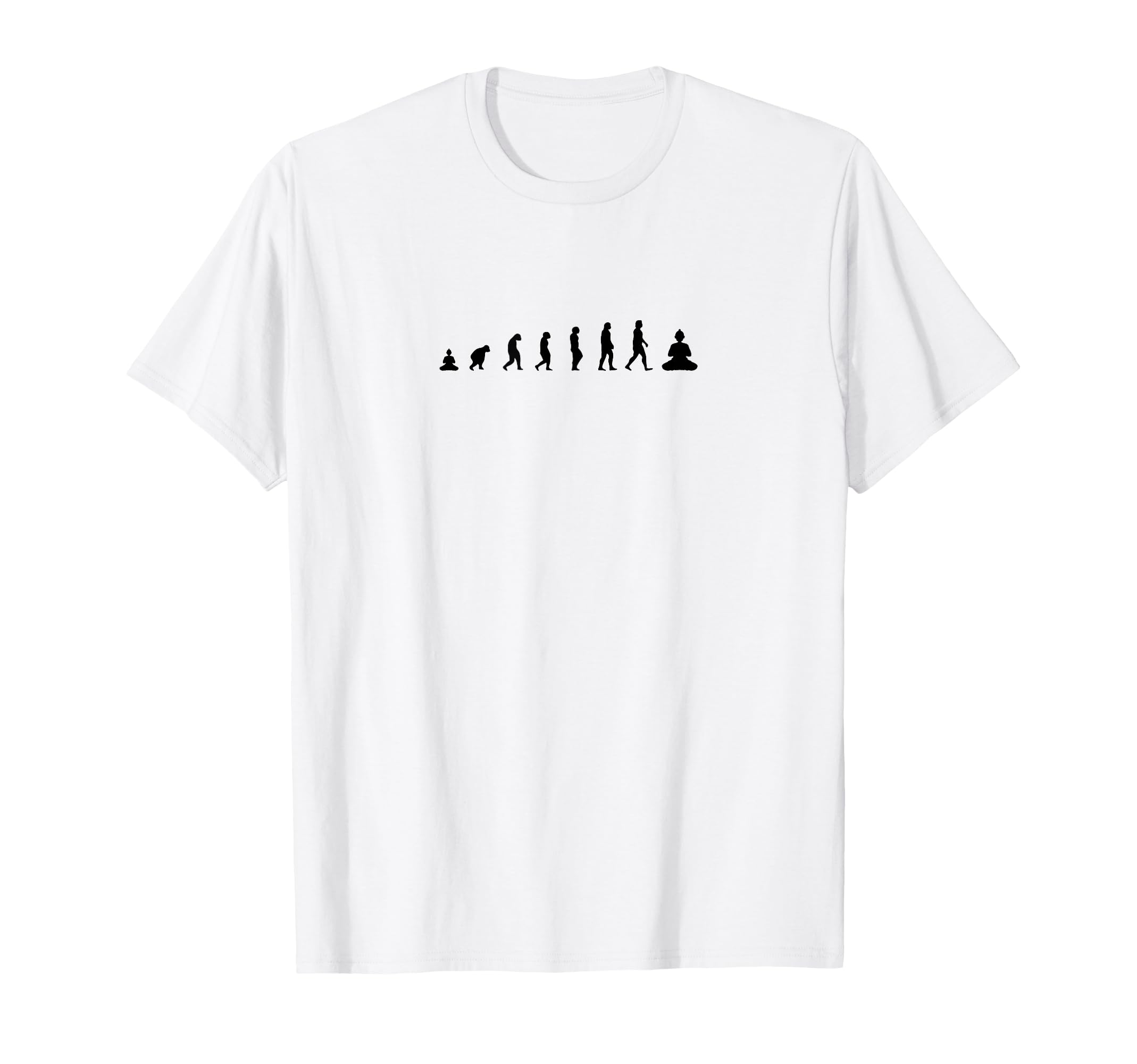 Zen Buddha Evolution Meditation Mindfulness T-Shirt - Graphic Print Unisex - T-Shirt, Sweatshirt, Hoodie