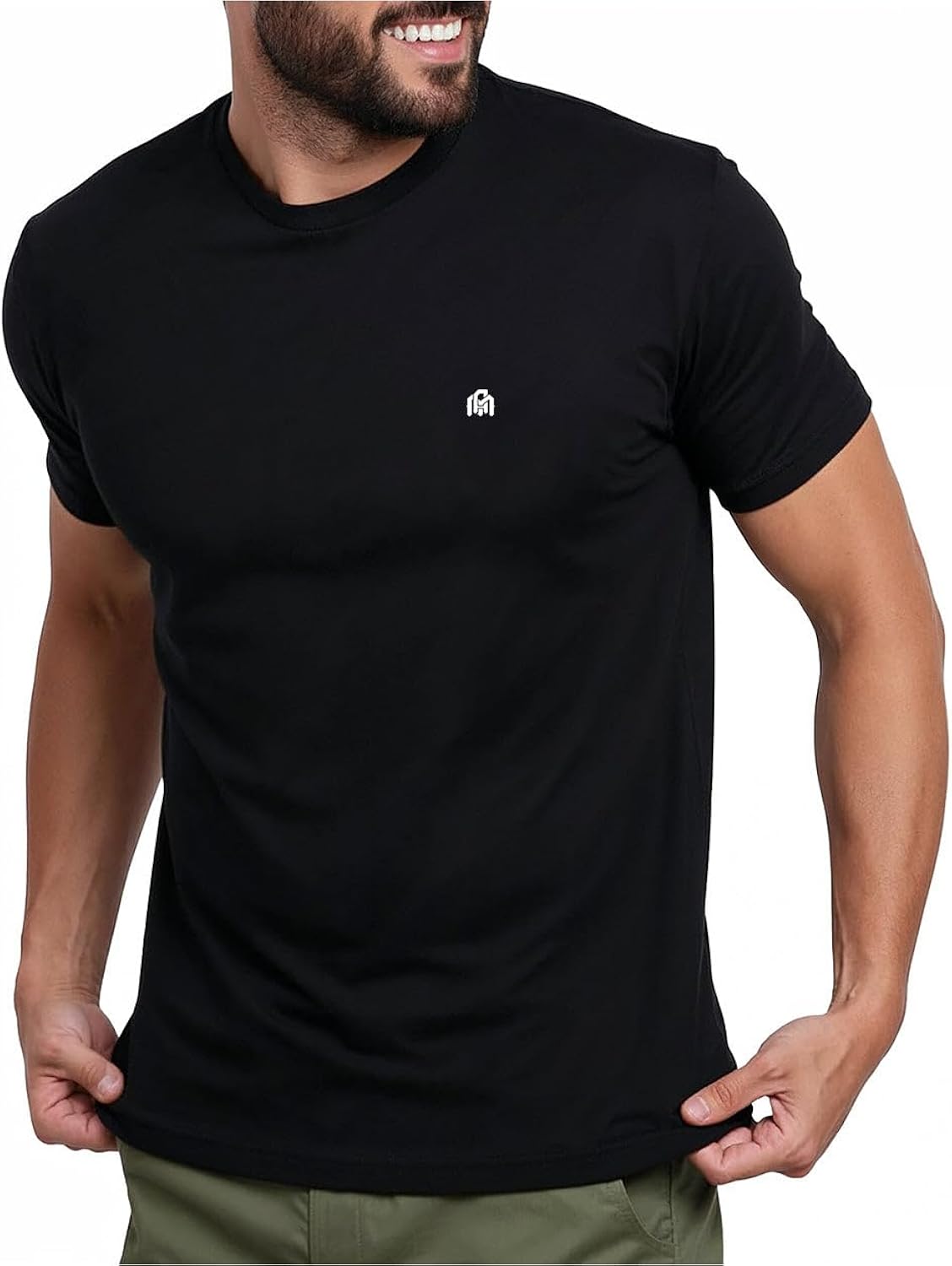 INTO THE AM Men's T-Shirts Soft Cotton Blend Crew Neck Tee S - 4XL Athletic Fit Plain & Logo Basic T-Shirt for Men - T-Shirt, Sweatshirt, Hoodie
