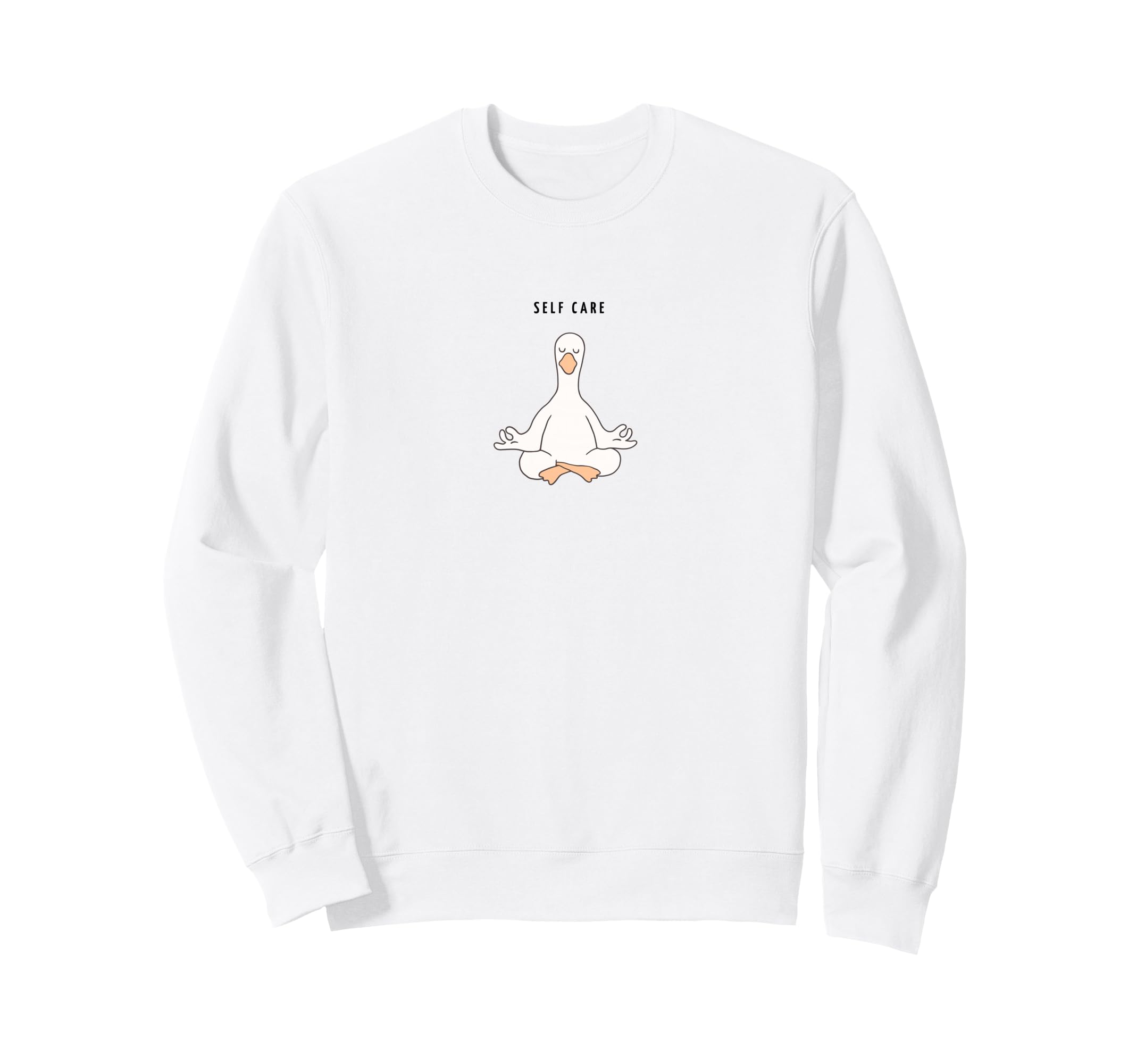 Self Care Goose Funny Minimalist Yoga Sweatshirt - Minimalist Print Unisex - T-Shirt, Sweatshirt, Hoodie