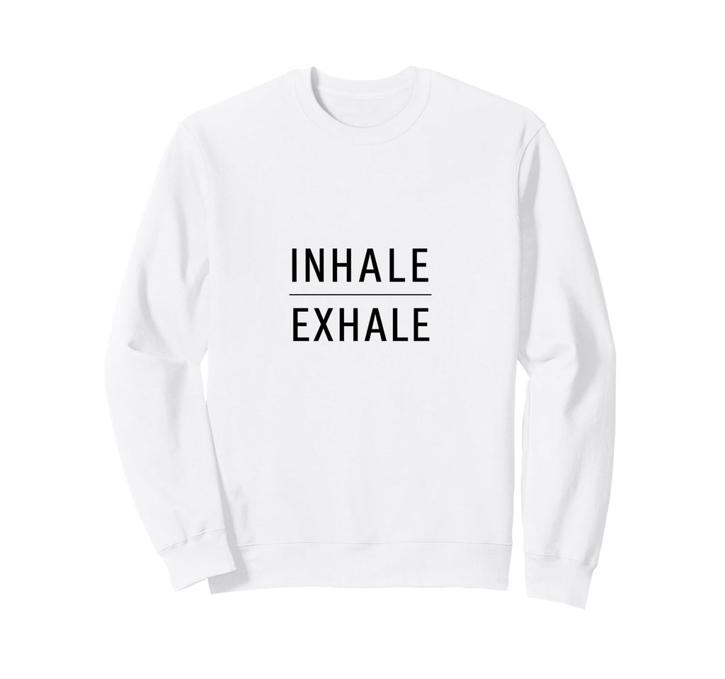 Inhale Exhale Minimalist Meditation Sweatshirt - Graphic Print for Adults - T-Shirt, Sweatshirt, Hoodie