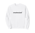 Overstimulated Anxiety Black Font Sweatshirt - Minimalist Print Men Women - T-Shirt, Sweatshirt, Hoodie