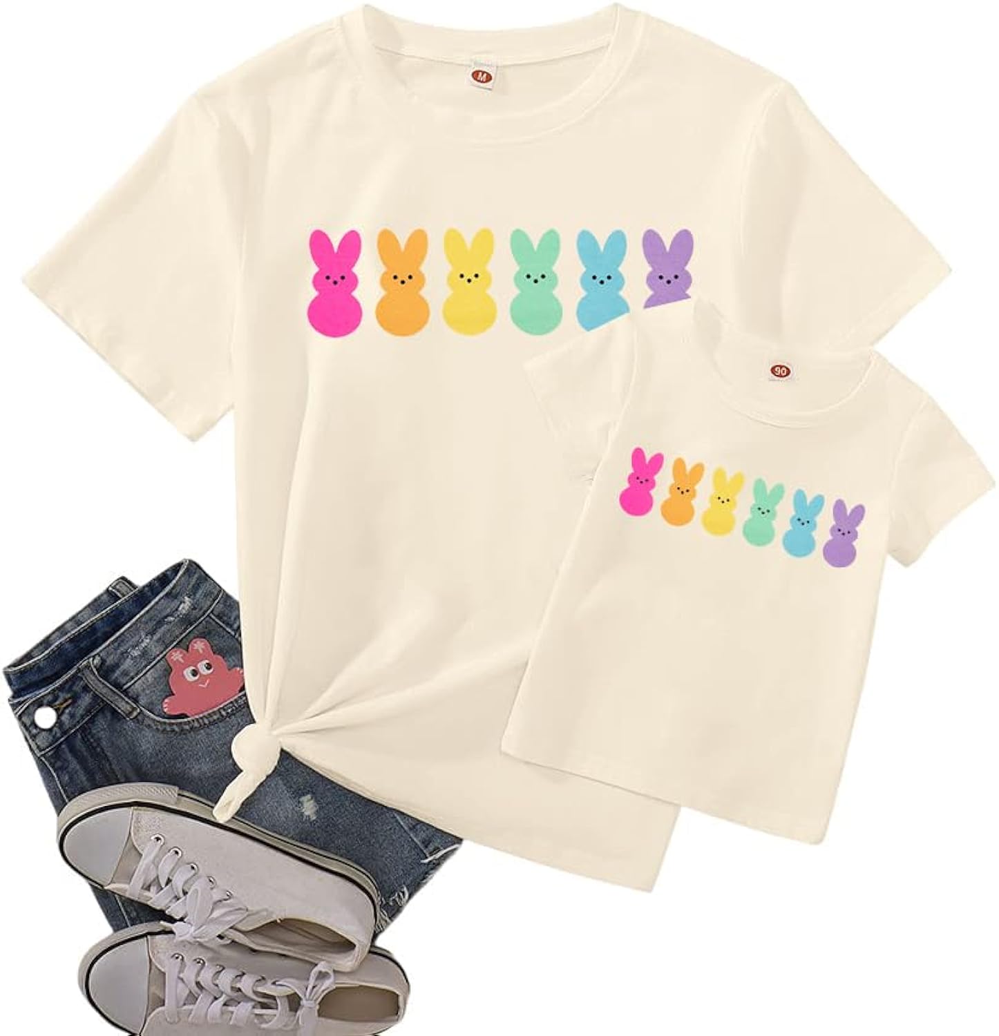 Easter Mama Baby Bunny Shirt Peeps Tshirt for Women Kids Family Matching Easter Day Shirts - T-Shirt, Sweatshirt, Hoodie