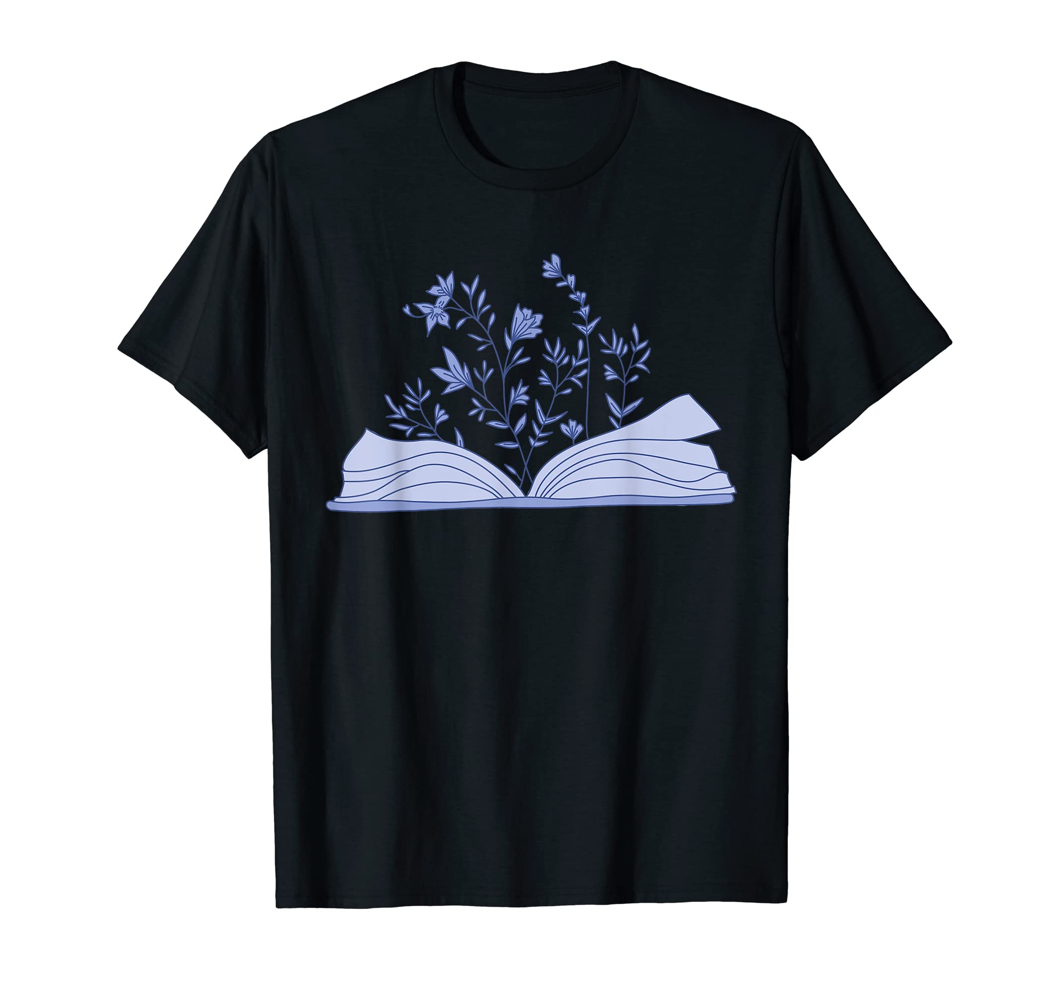 Floral Flower Book Reading Bookworm T-Shirt - Minimalist Print Men Women - T-Shirt, Sweatshirt, Hoodie