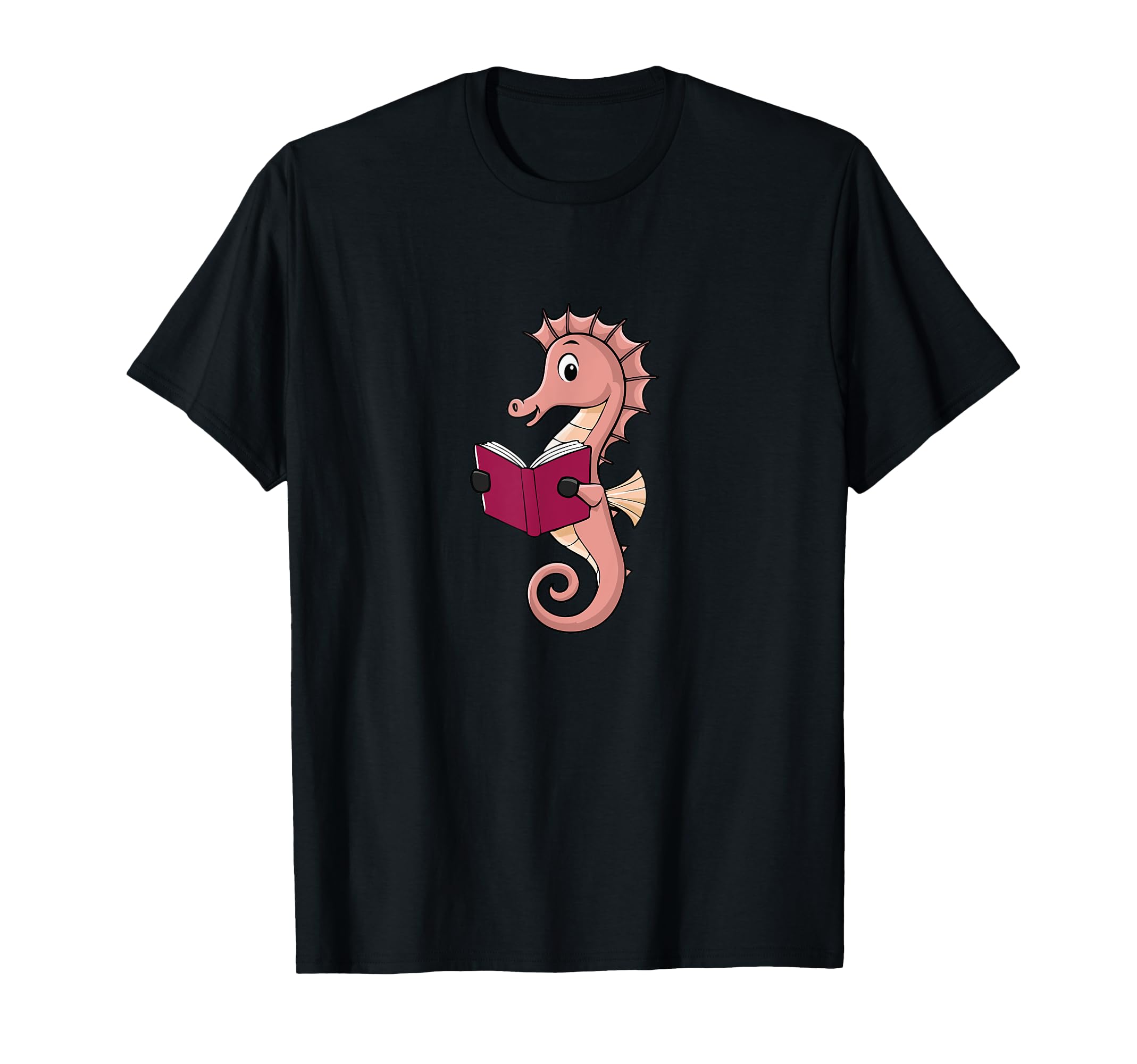 Sea Horse Reading Books Literature T-Shirt - Aesthetic Graphic Unisex - T-Shirt, Sweatshirt, Hoodie