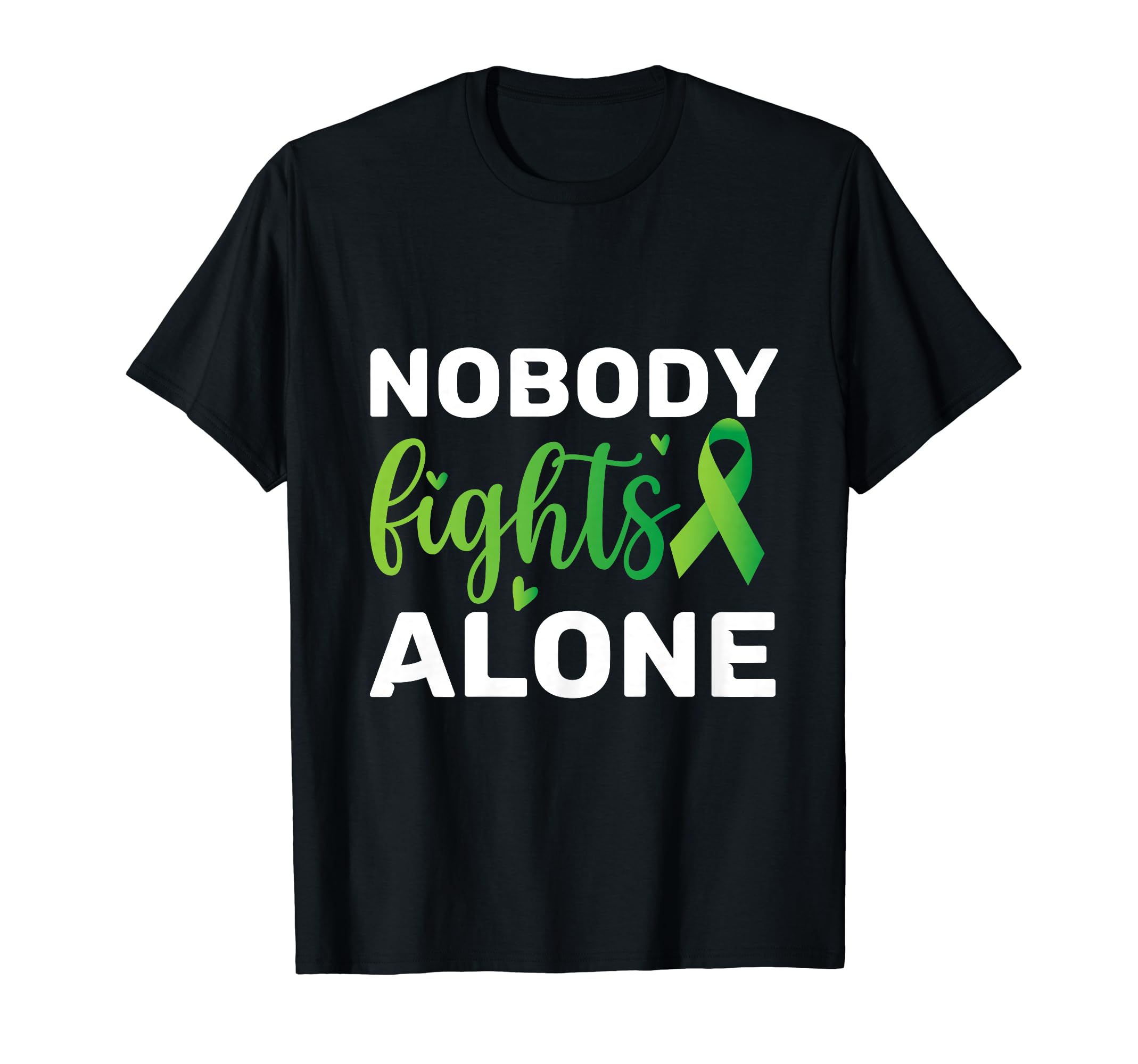 Nobody Fights Alone Mental Health Awareness T-Shirt - Unique Graphic Unisex - T-Shirt, Sweatshirt, Hoodie