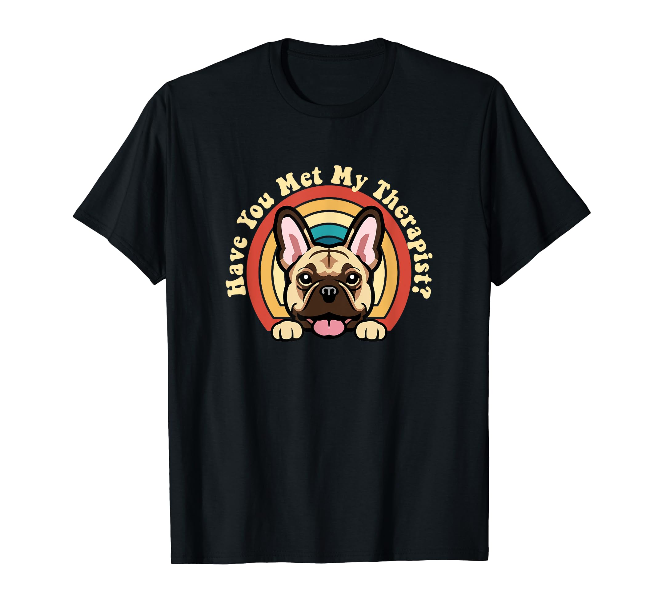 Emotional Support Therapy Dog French T-Shirt - Novelty Apparel Men Women - T-Shirt, Sweatshirt, Hoodie