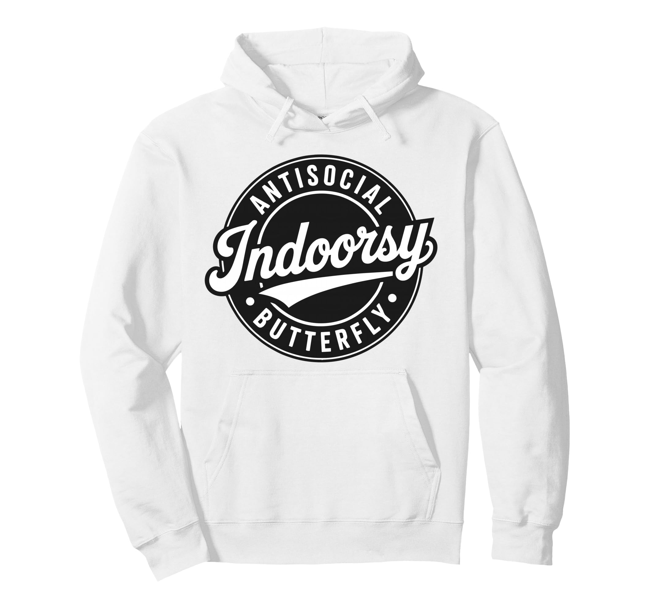 Badge Introvert Indoorsy Antisocial Hoodie - Novelty Apparel Unisex - T-Shirt, Sweatshirt, Hoodie