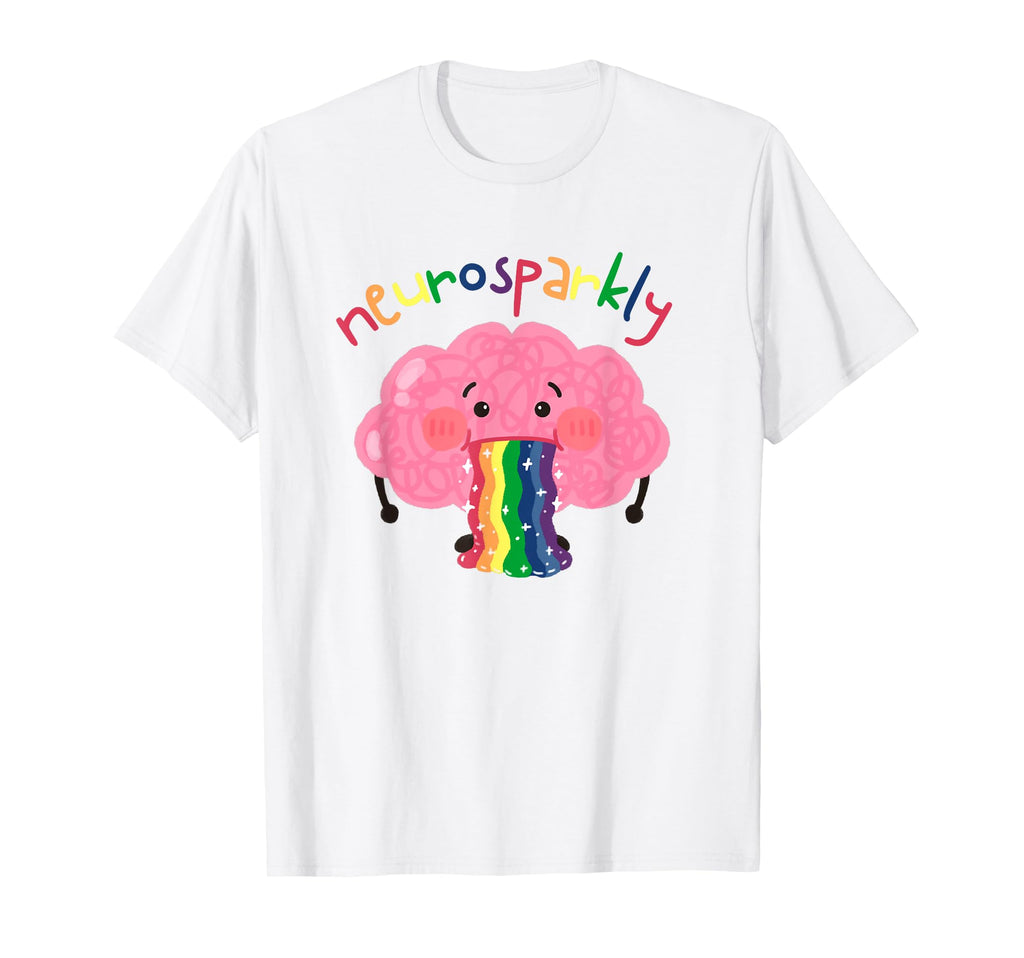 Rainbow Vomit Brain Neurodiversity T-Shirt - Novelty Apparel Unisex - T-Shirt, Sweatshirt, Hoodie