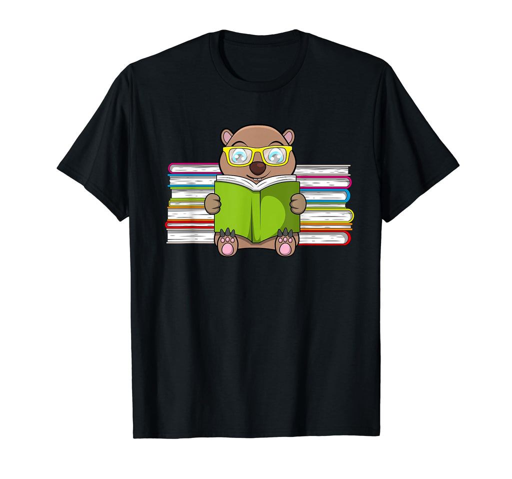Wombat Reading Books Study Literature T-Shirt - Graphic Print for Adults - T-Shirt, Sweatshirt, Hoodie