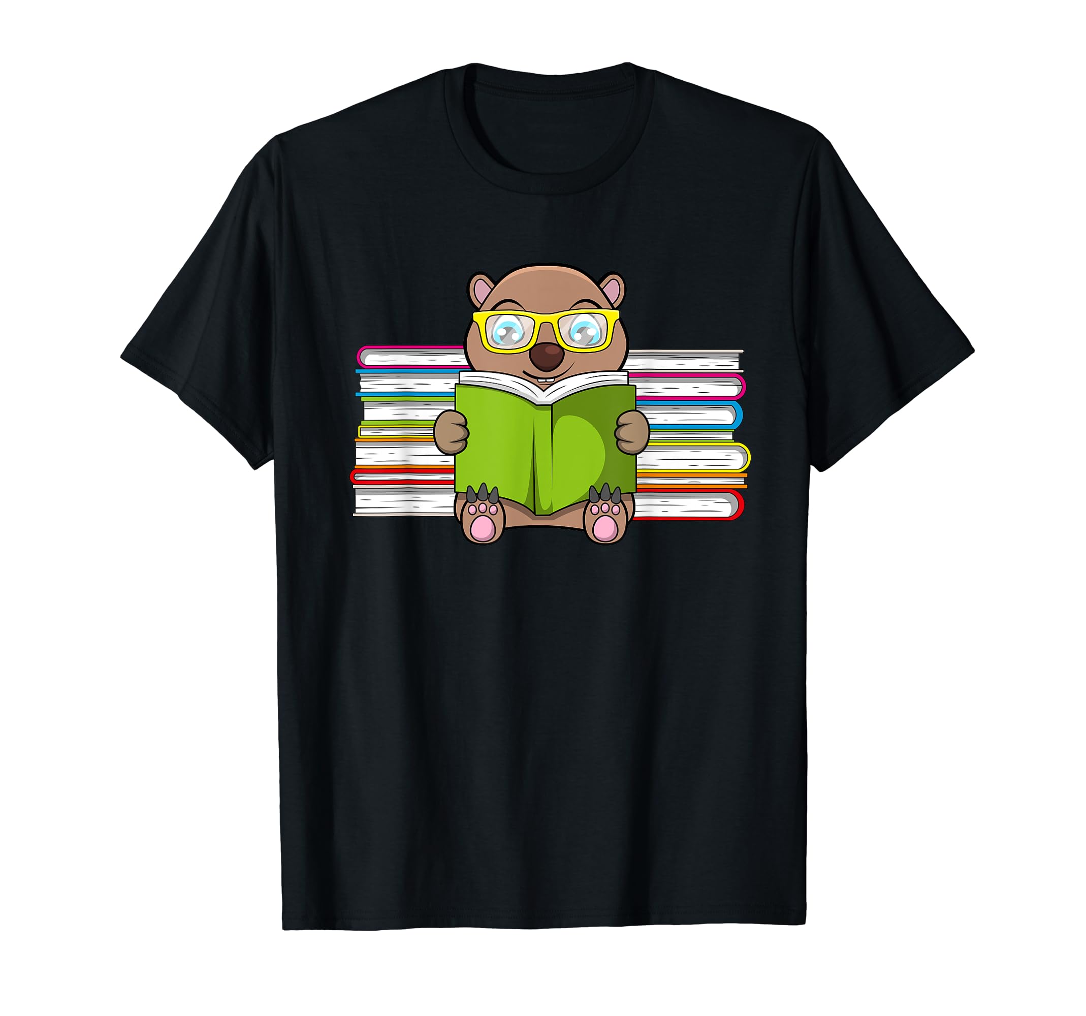 Wombat Reading Books Study Literature T-Shirt - Graphic Print for Adults - T-Shirt, Sweatshirt, Hoodie