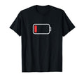 Low Battery Funny Costume Party T-Shirt - Graphic Print for Adults - T-Shirt, Sweatshirt, Hoodie