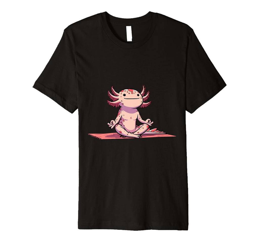 Meditation Axolotl Yoga Pose Relaxing T-Shirt - Unique Graphic Men Women - T-Shirt, Sweatshirt, Hoodie