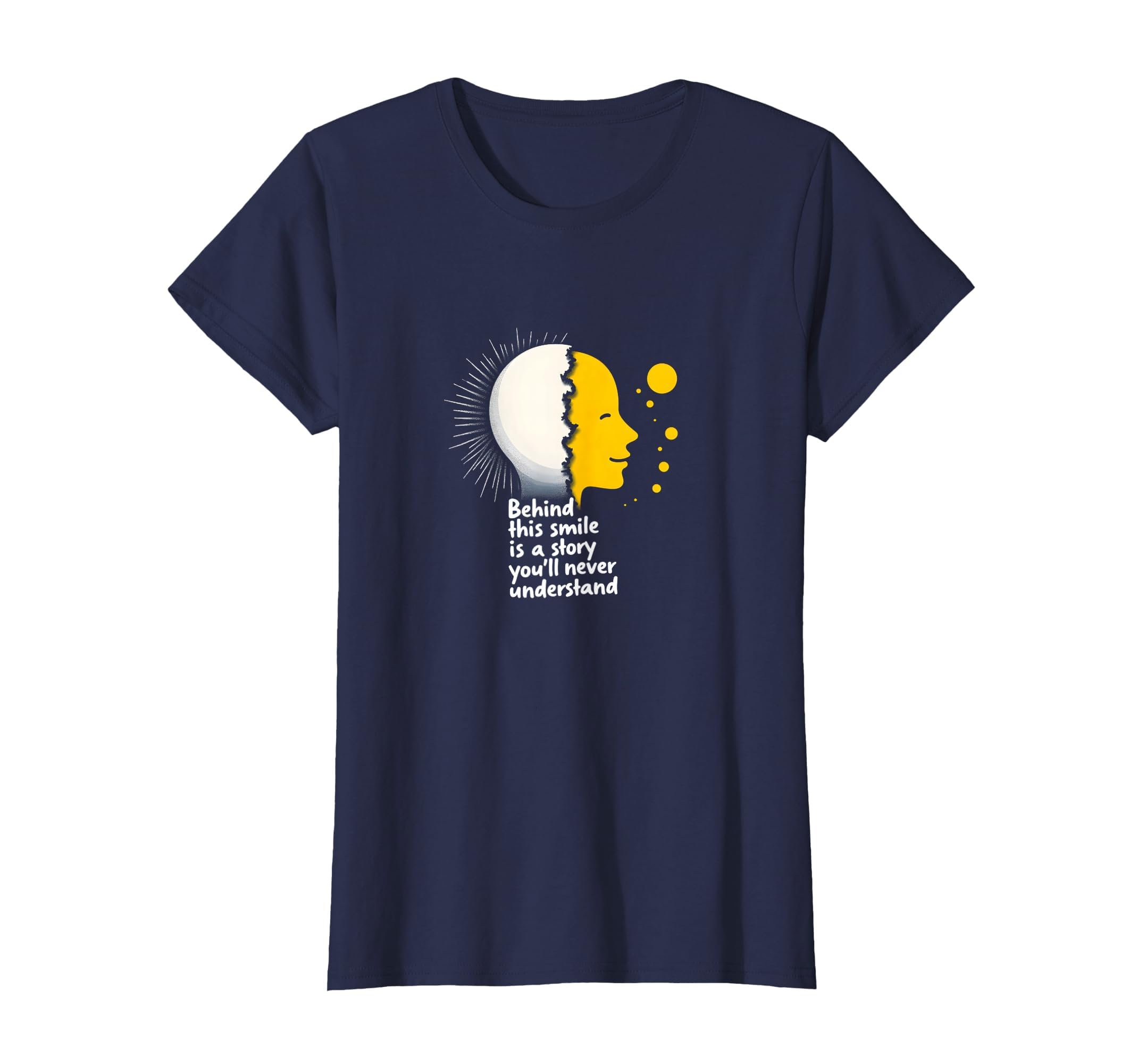 Mental Health Awareness Behind This Smile T-Shirt - Graphic Print Unisex - T-Shirt, Sweatshirt, Hoodie