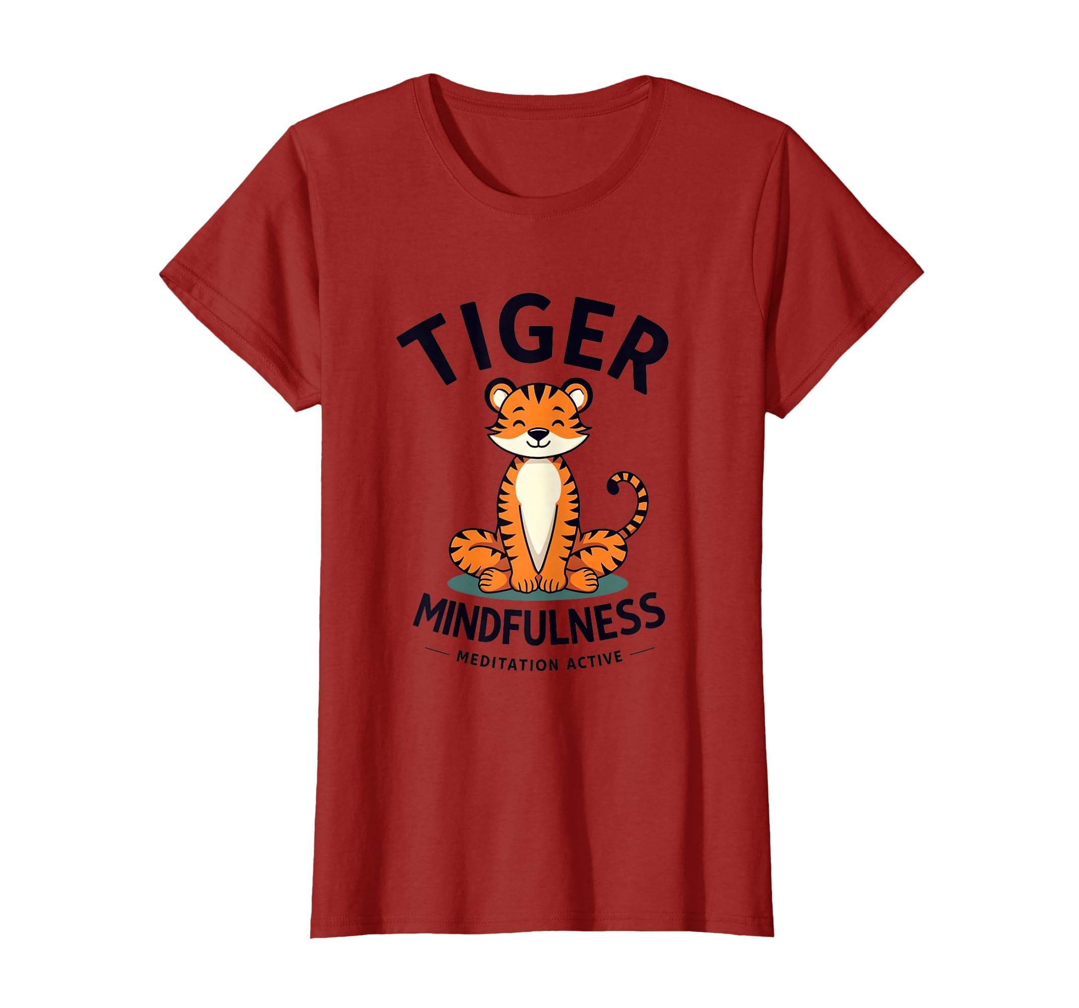Tiger Mindfulness Meditation Active T-Shirt - Fun Novelty Design Men Women - T-Shirt, Sweatshirt, Hoodie