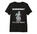 Funny Bookworm Dragon Reader Library T-Shirt - Streetwear Style for Adults - T-Shirt, Sweatshirt, Hoodie