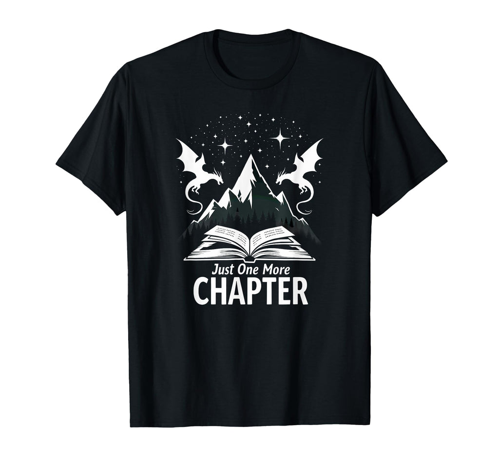 One More Chapter Dragon Fantasy Book T-Shirt - Custom Art Print Unisex - T-Shirt, Sweatshirt, Hoodie