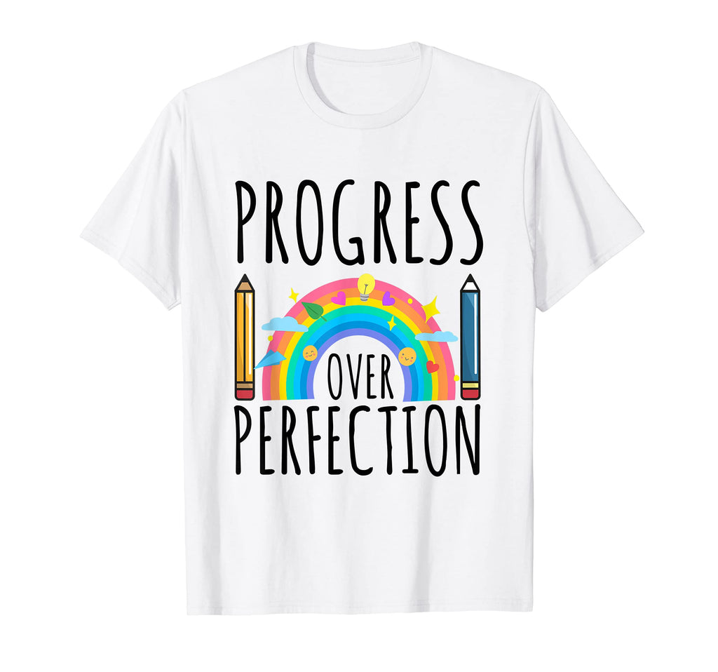 Motivational Progress Over Perfection Back T-Shirt - Unique Graphic Unisex - T-Shirt, Sweatshirt, Hoodie