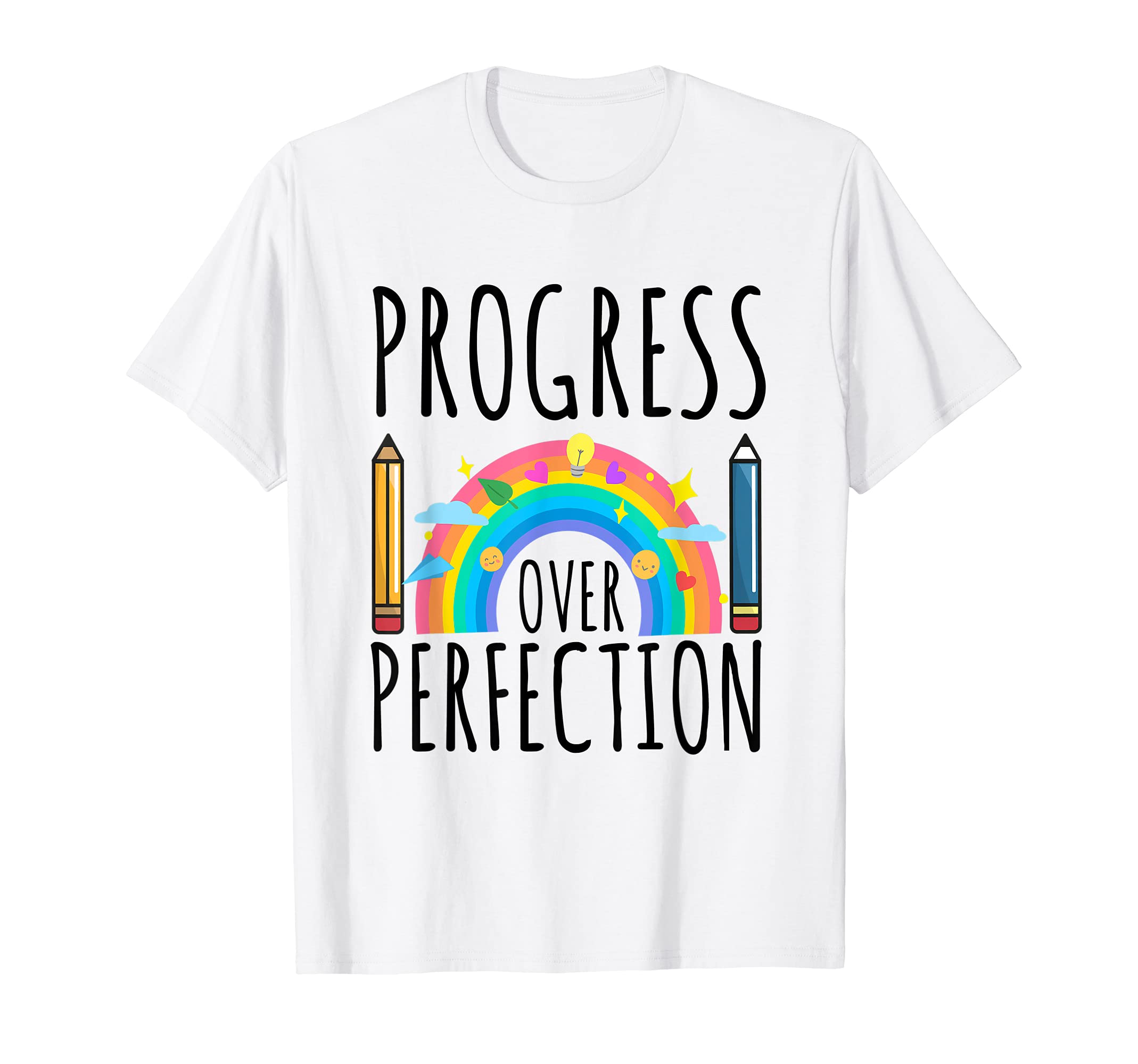 Motivational Progress Over Perfection Back T-Shirt - Unique Graphic Unisex - T-Shirt, Sweatshirt, Hoodie