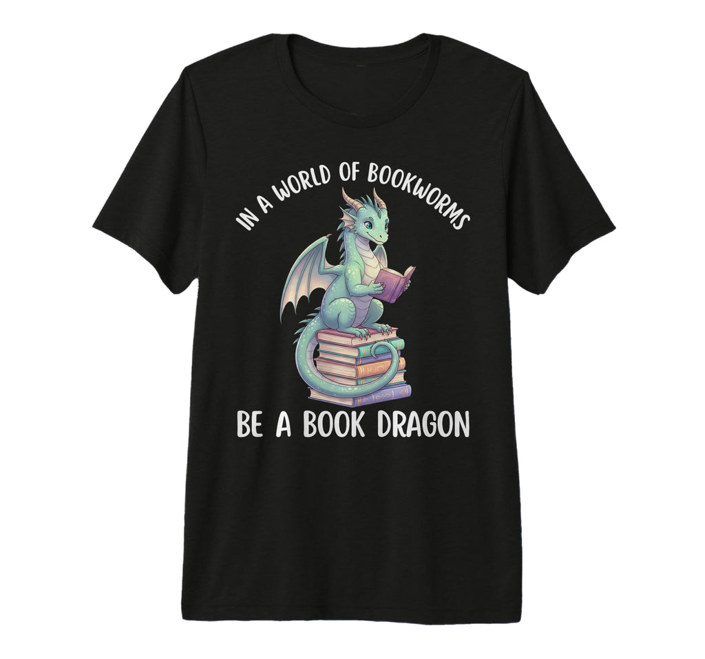Funny Dragon Book Reader Bookworm T-Shirt - Novelty Apparel Men Women - T-Shirt, Sweatshirt, Hoodie