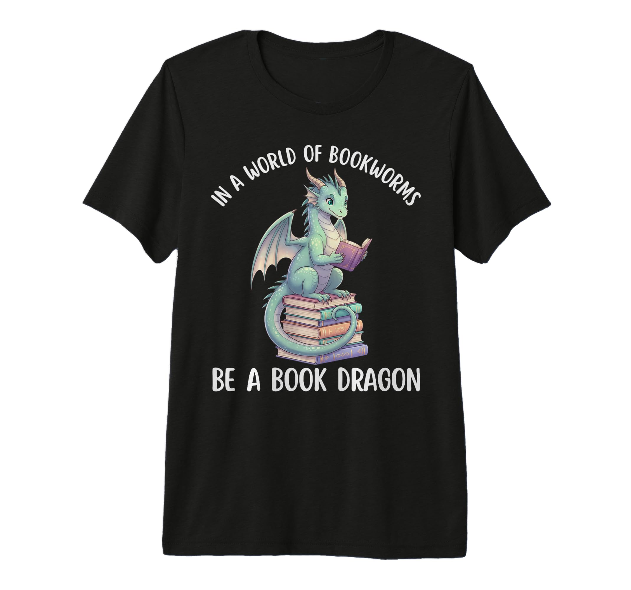 Funny Dragon Book Reader Bookworm T-Shirt - Novelty Apparel Men Women - T-Shirt, Sweatshirt, Hoodie