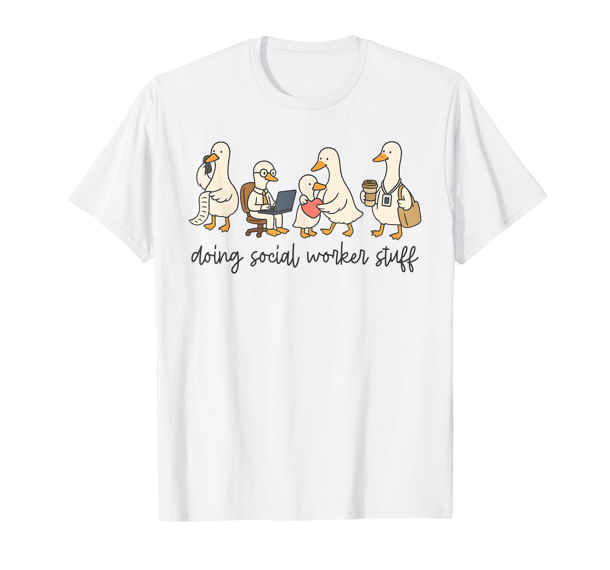 Goose Doing Social Worker Stuff T-Shirt - Aesthetic Graphic for Adults - T-Shirt, Sweatshirt, Hoodie