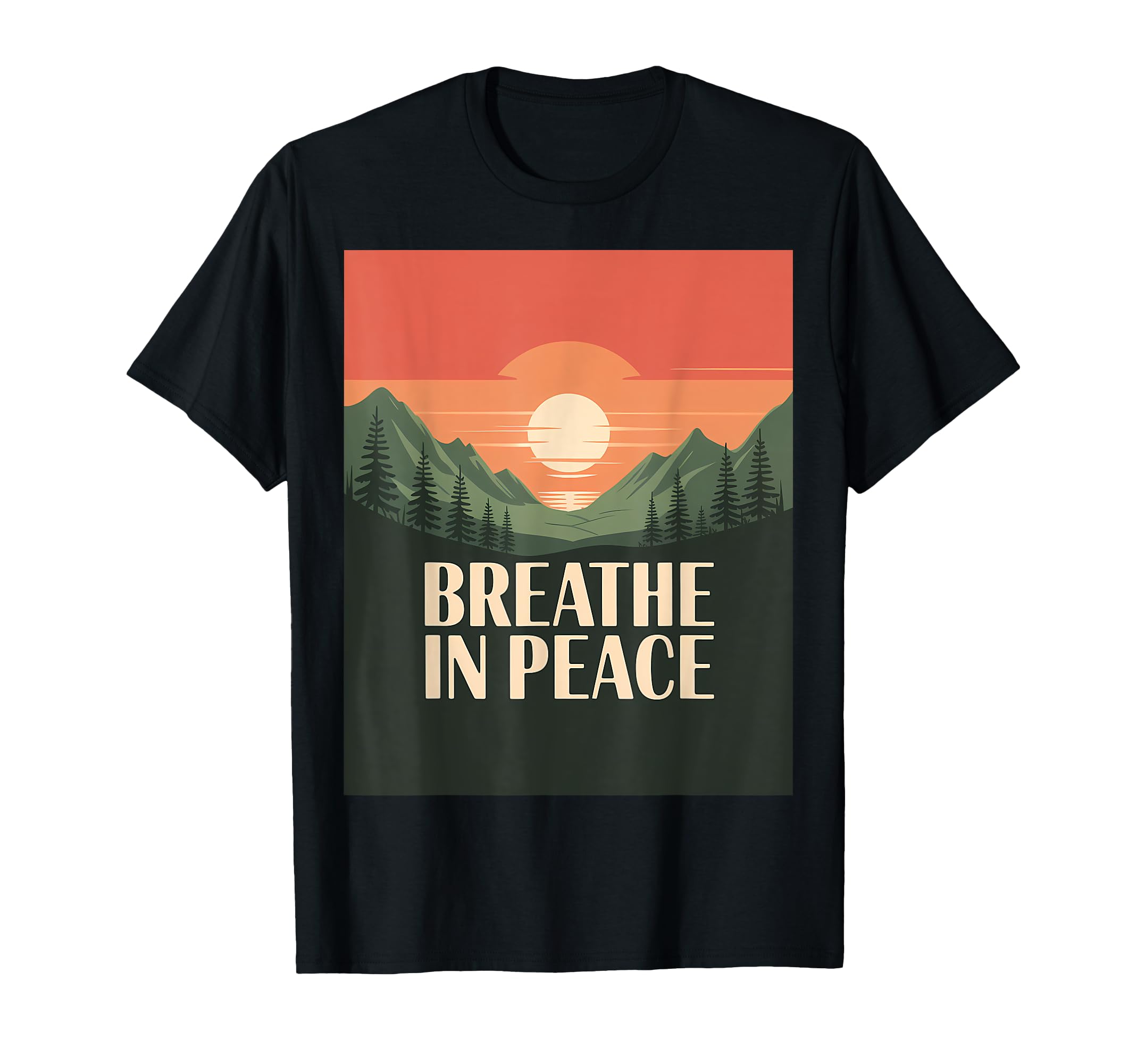 Mindfulness Meditation Mountain T-Shirt - Fun Novelty Design for Adults - T-Shirt, Sweatshirt, Hoodie
