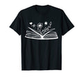 Floral Flower Book Reading Bookworm T-Shirt - Graphic Print for Adults - T-Shirt, Sweatshirt, Hoodie