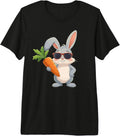 Funny Rabbit with Sunglasses and Colorful Carrot Unisex T-shirt, Sweatshirt, Hoodie, Long Sleeve Tee - T-Shirt, Sweatshirt, Hoodie