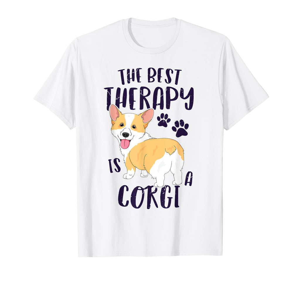 Best Therapy Is Corgi Dog Sitter T-Shirt - Casual Everyday Wear Men Women - T-Shirt, Sweatshirt, Hoodie