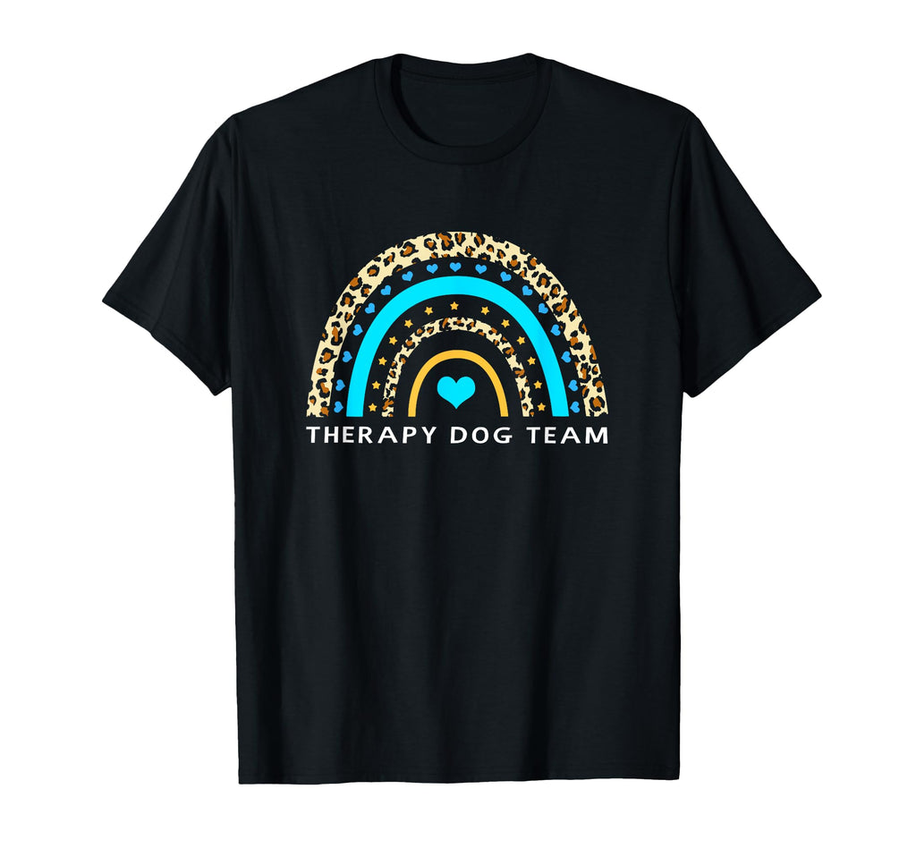 Boho Rainbow Animal Therapy Dog Team T-Shirt - Minimalist Print Unisex - T-Shirt, Sweatshirt, Hoodie