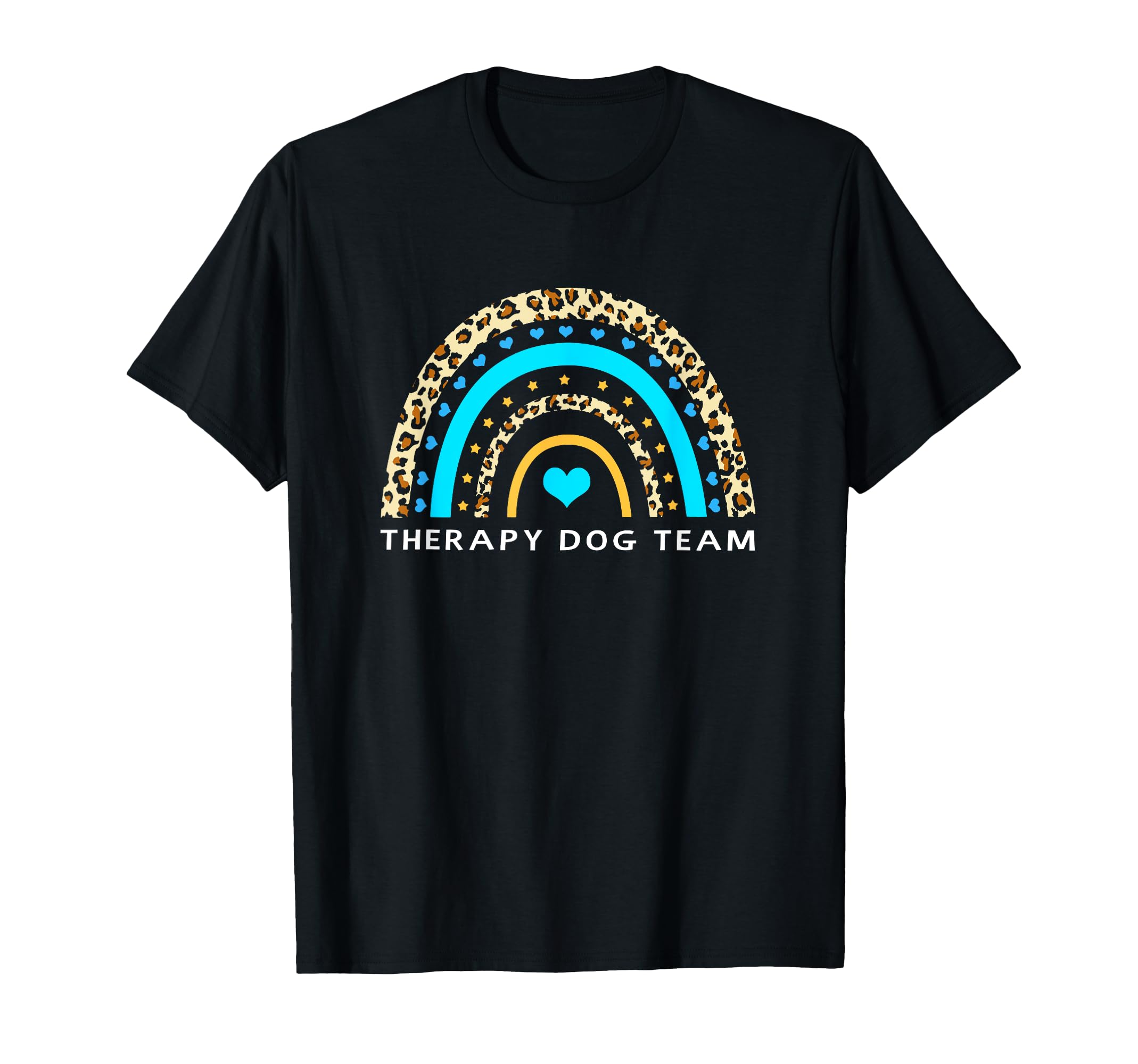 Boho Rainbow Animal Therapy Dog Team T-Shirt - Minimalist Print Unisex - T-Shirt, Sweatshirt, Hoodie