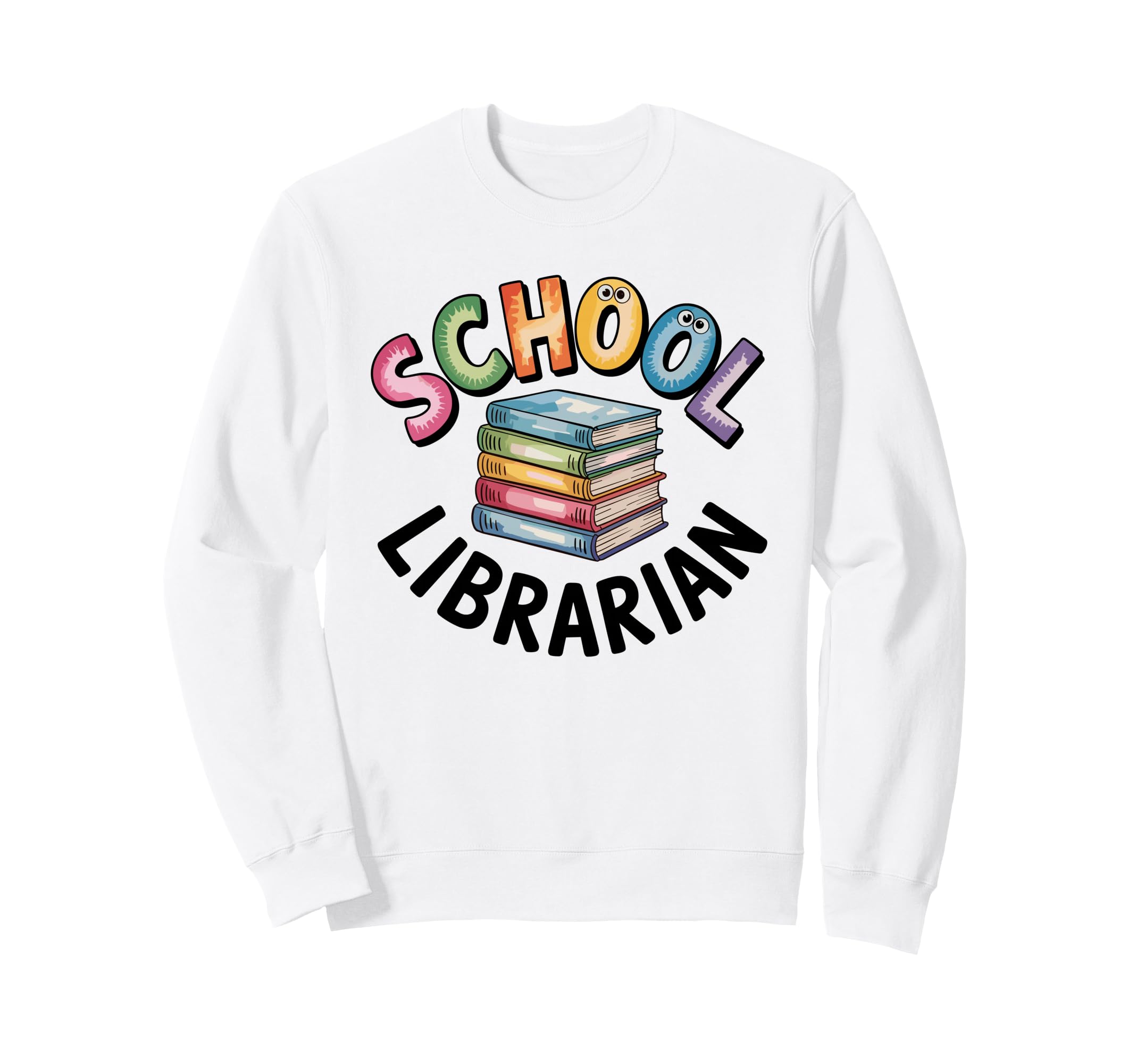 School Librarian Bibliophile Sweatshirt - Minimalist Print for Adults - T-Shirt, Sweatshirt, Hoodie