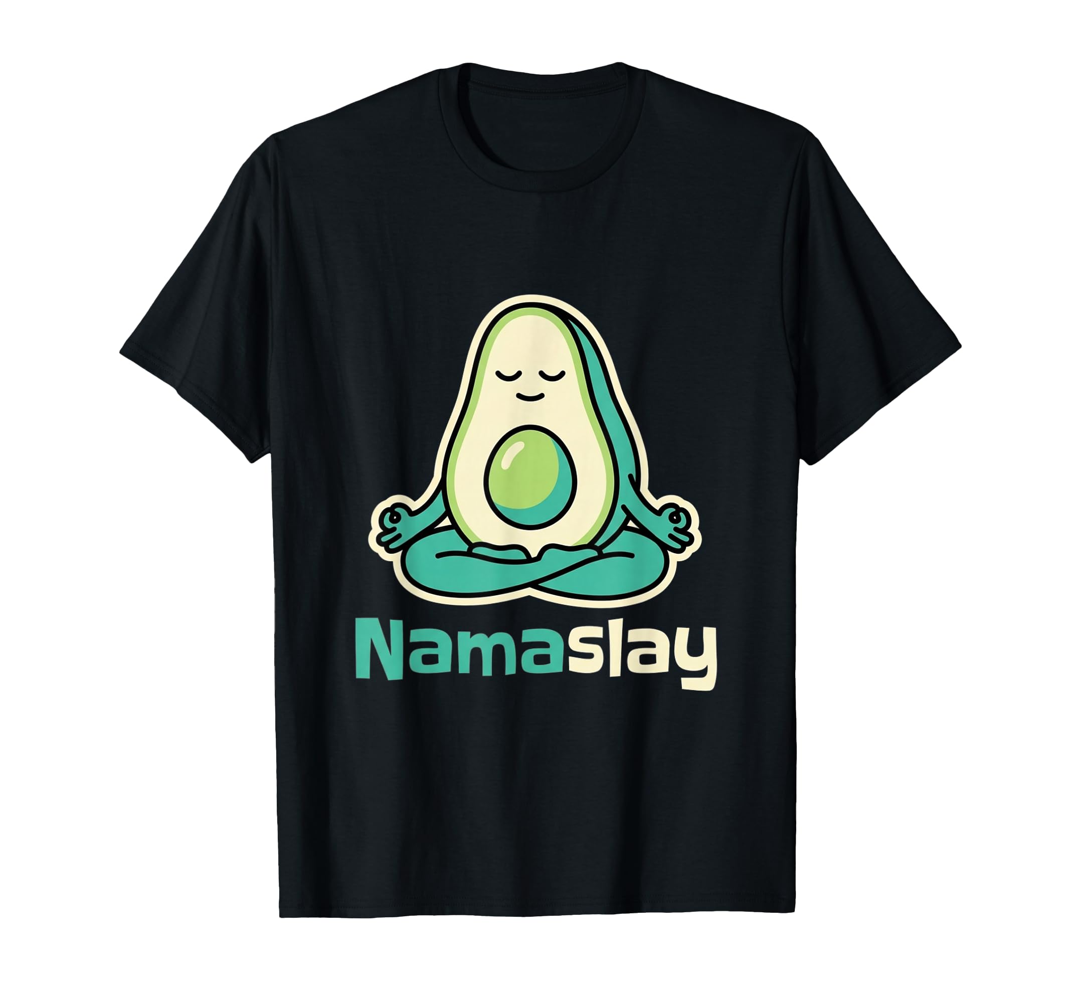 Namaslay Kawaii Avocado Yoga T-Shirt - Fun Novelty Design for Adults - T-Shirt, Sweatshirt, Hoodie