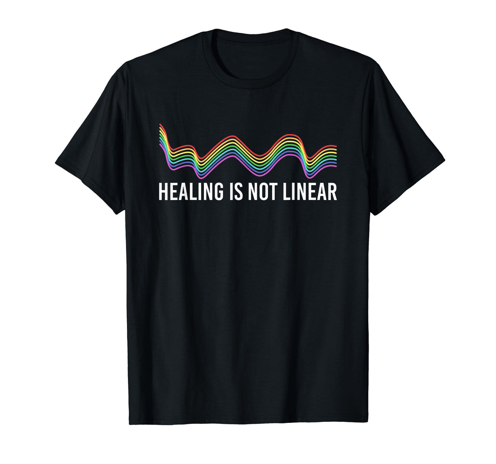 Healing Is Not Linear Mental Health T-Shirt - Trendy Graphic for Adults - T-Shirt, Sweatshirt, Hoodie