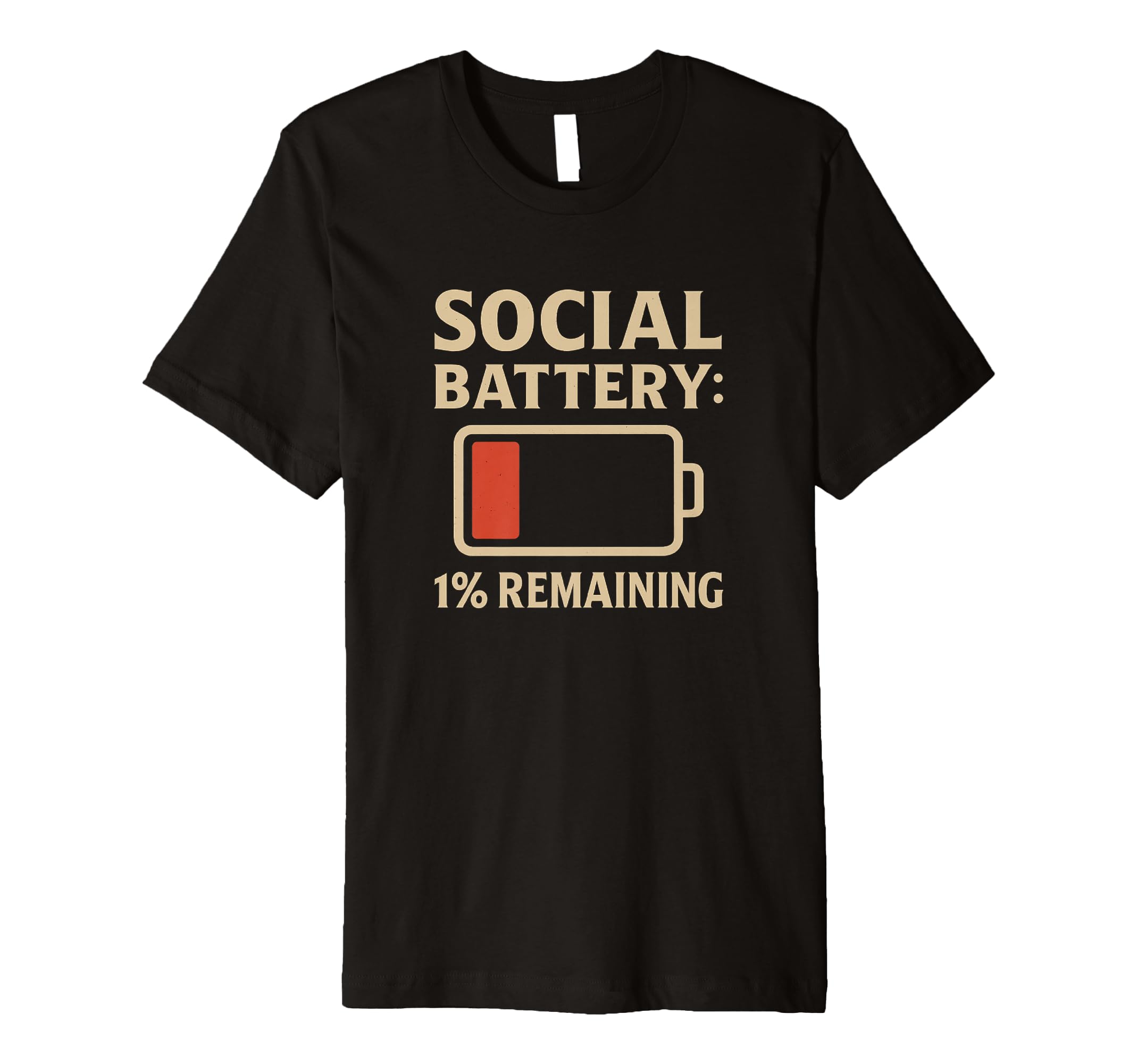 Social Battery Drained Funny T-Shirt - Aesthetic Graphic for Adults - T-Shirt, Sweatshirt, Hoodie