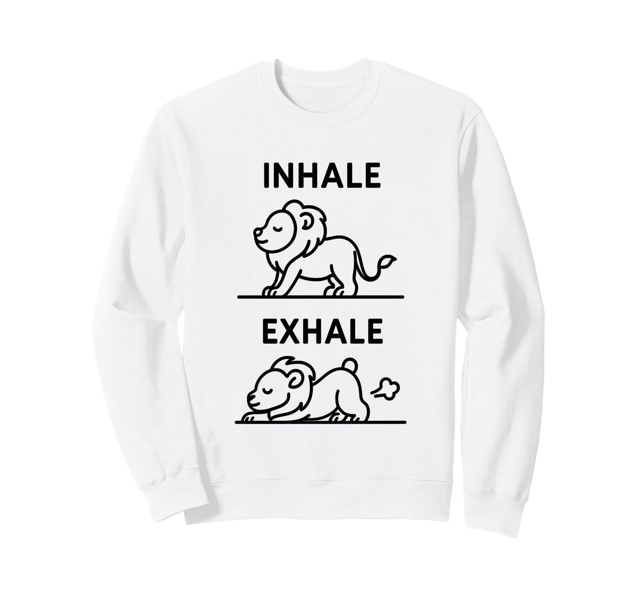Funny Yoga Inhale Exhale Pooping Sweatshirt - Unique Graphic Men Women - T-Shirt, Sweatshirt, Hoodie