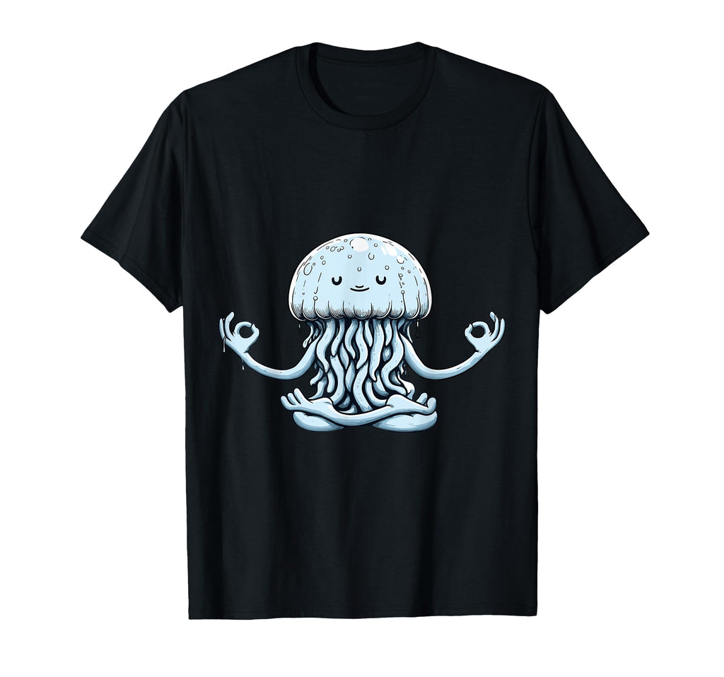 Meditation Jellyfish Yoga Pose Relaxing T-Shirt - Unique Graphic Unisex - T-Shirt, Sweatshirt, Hoodie