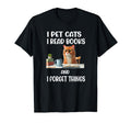 Pet Cats Read Books Love Coffee T-Shirt - Aesthetic Graphic Men Women - T-Shirt, Sweatshirt, Hoodie