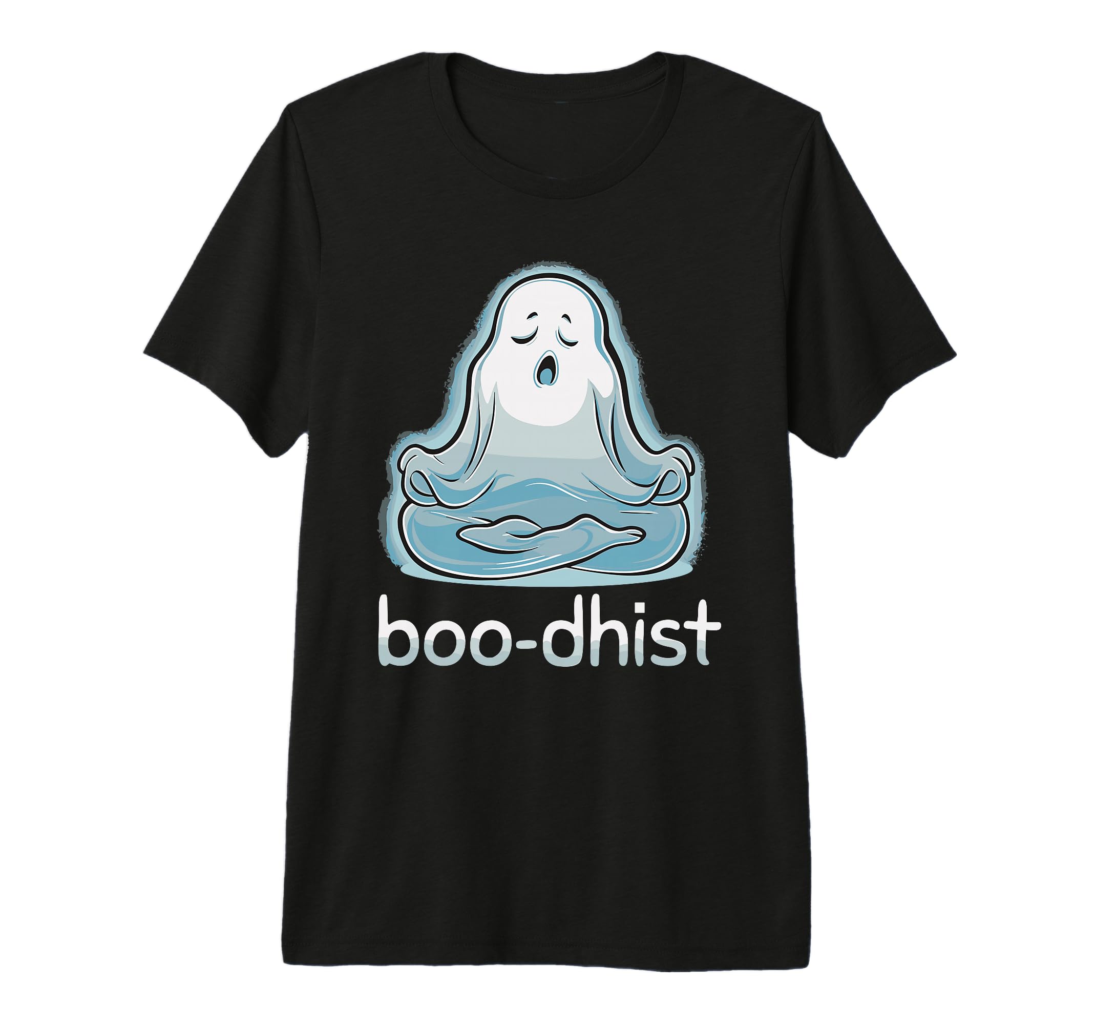 Ghost Monster Meditation Mindfulness T-Shirt - Custom Art Print Unisex - T-Shirt, Sweatshirt, Hoodie