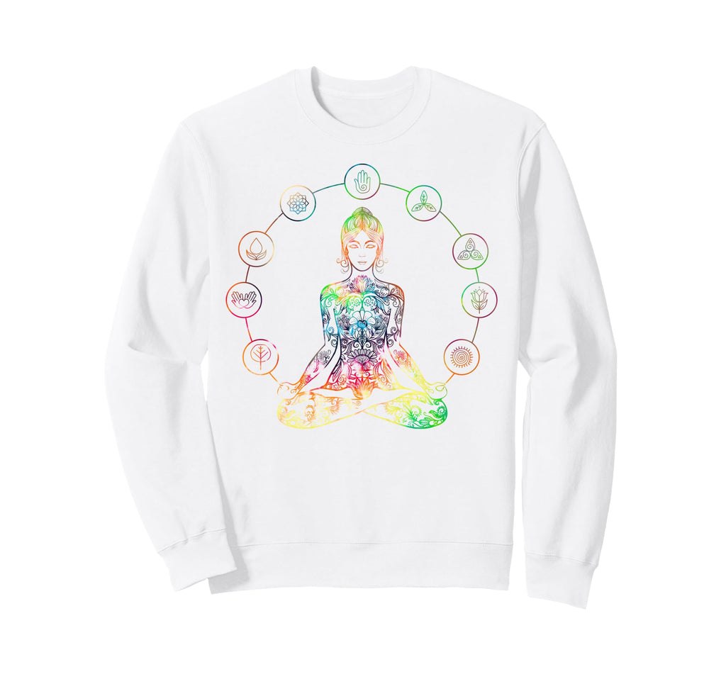 Tie Dye Yoga Meditation Lotus Pose Sweatshirt - Trendy Graphic Unisex - T-Shirt, Sweatshirt, Hoodie