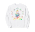 Tie Dye Yoga Meditation Lotus Pose Sweatshirt - Trendy Graphic Unisex - T-Shirt, Sweatshirt, Hoodie
