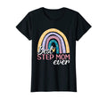 Womens Best Step Mom Ever Rainbow T-Shirt - Novelty Apparel for Adults - T-Shirt, Sweatshirt, Hoodie